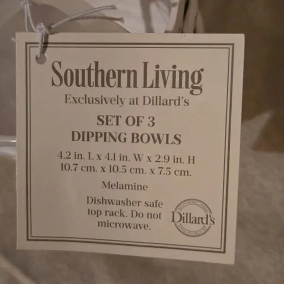 SOUTHERN LIVING MELAMINE 8 SALAD/DESSERT PLATES 2 TRAYS 6 DIPPING BOWLS LEMON